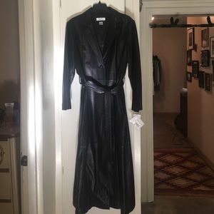 Preston &York Long genuine lamb skin jacket black