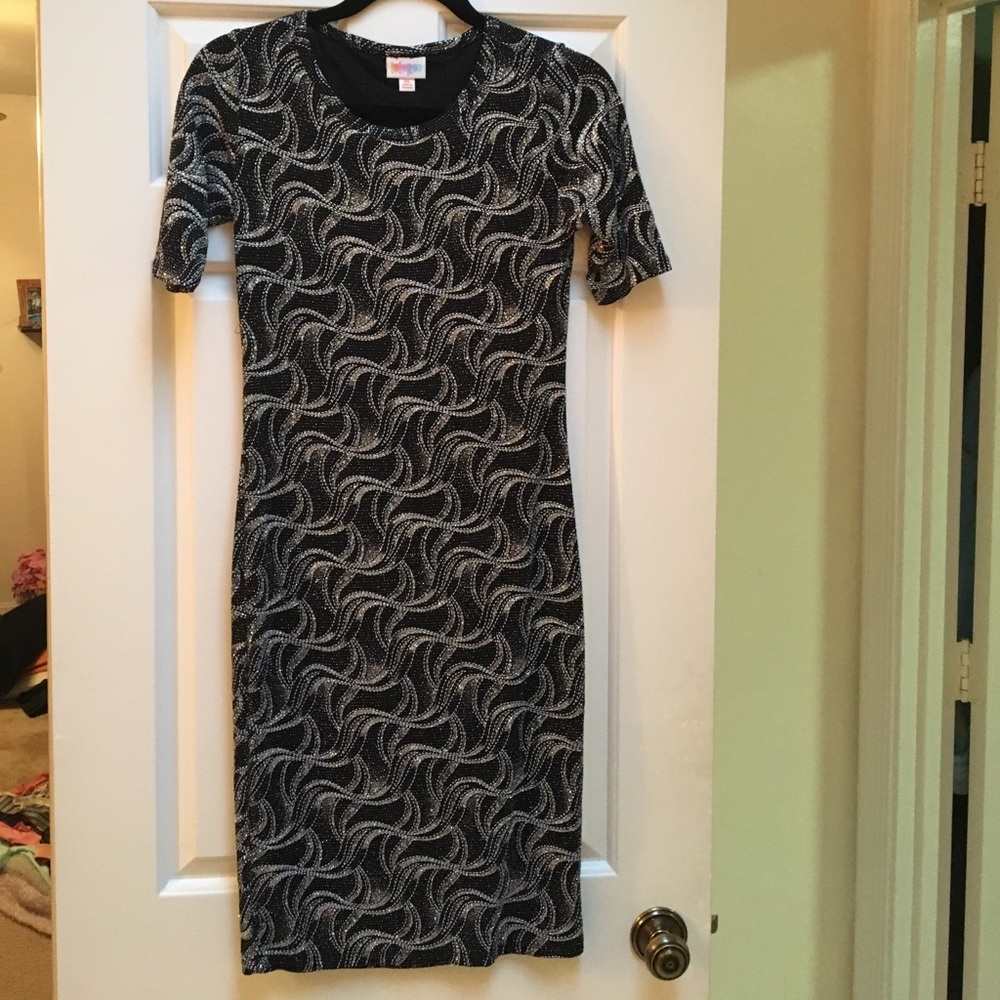 Black and silver sparkle dress