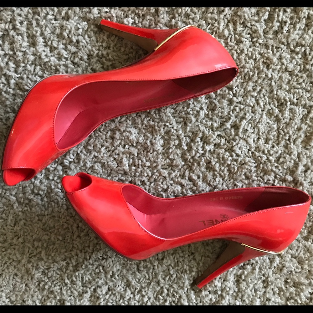 Chanel Orange Heels