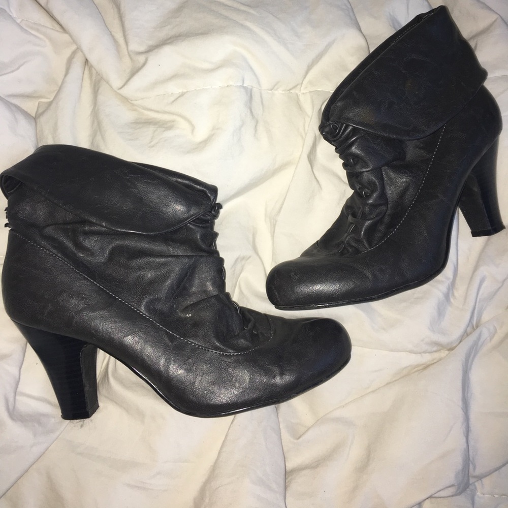 Gray booties
