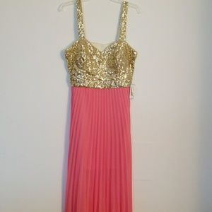 Pink and Gold prom dress