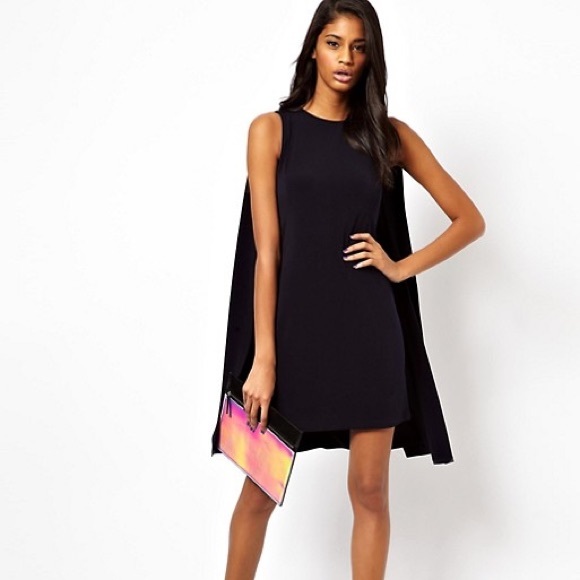 asos blue cape dress