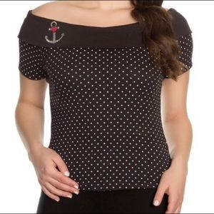 Hell Bunny retro polka dot shirt