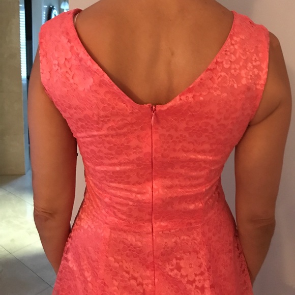 Betsy Johnson coral dress - Picture 2 of 2