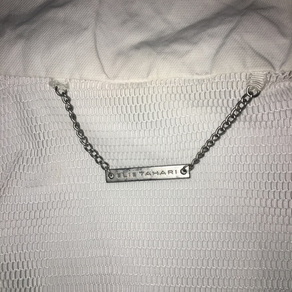 Elie Tahari Juliana White Rain Coat - Picture 4 of 8