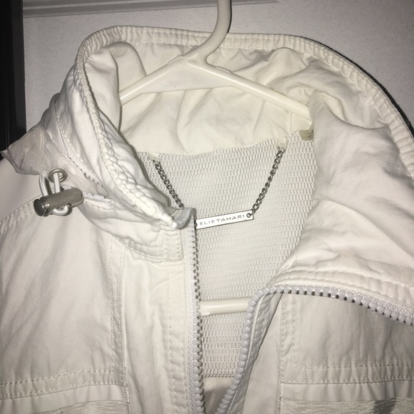 Elie Tahari Juliana White Rain Coat - Picture 6 of 8