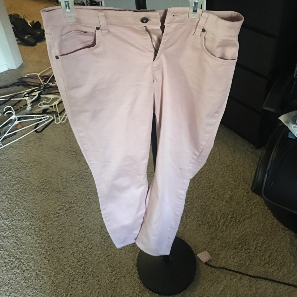 Pink jean pants