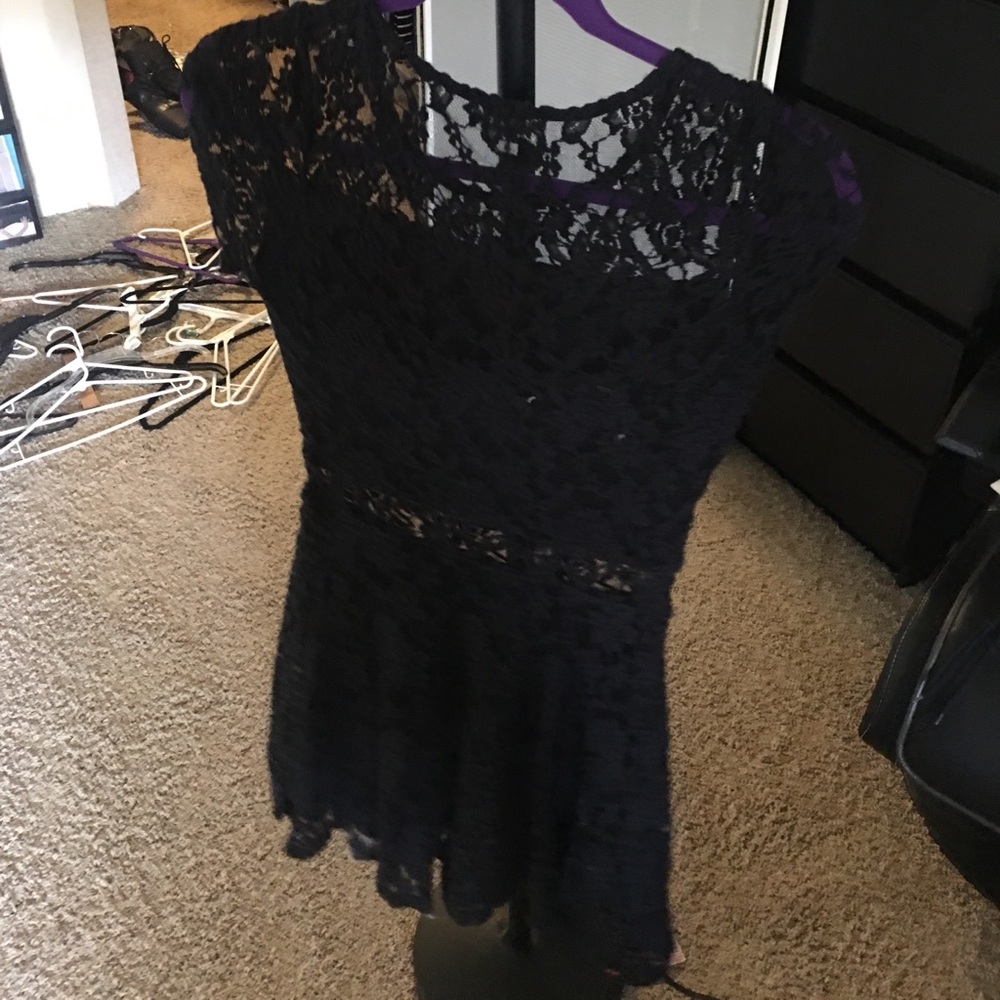 Black lace dress