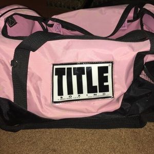 Pink TITLE Boxing duffle bag 🥊