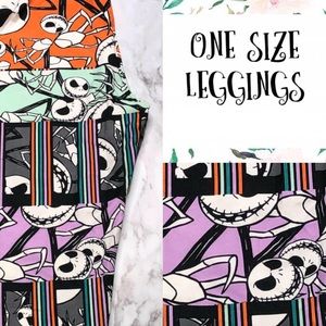 LuLaRoe OS NBC Jack Skellington Leggings