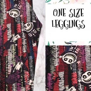 LuLaRoe OS Leggings NBC Lock Shock Barrel