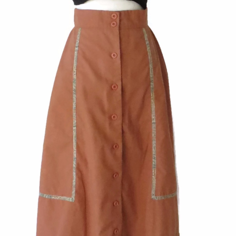 Vintage Boho Paisley Prairie Skirt - Picture 5 of 5