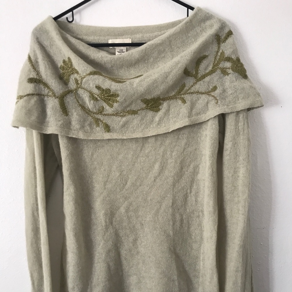 Anthropologie open shoulder top