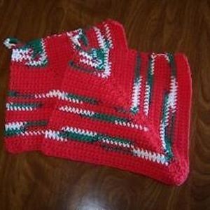 POTHOLDERS - Christmas Colors - Handmade
