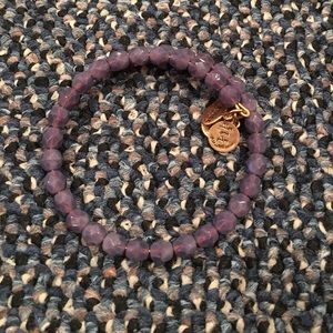 Alex & Ani Purple Beaded Vintage 66 Bracelet