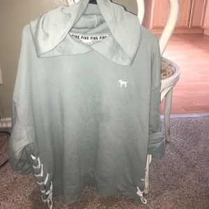 PINK Side-tie pull over hoodie