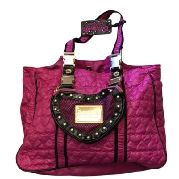 Betsey Johnson Handbags - Betsey Johnson Heart Quilted Tote Bag