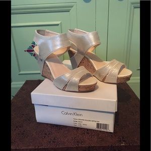 Calvin Klein Cork Wedges