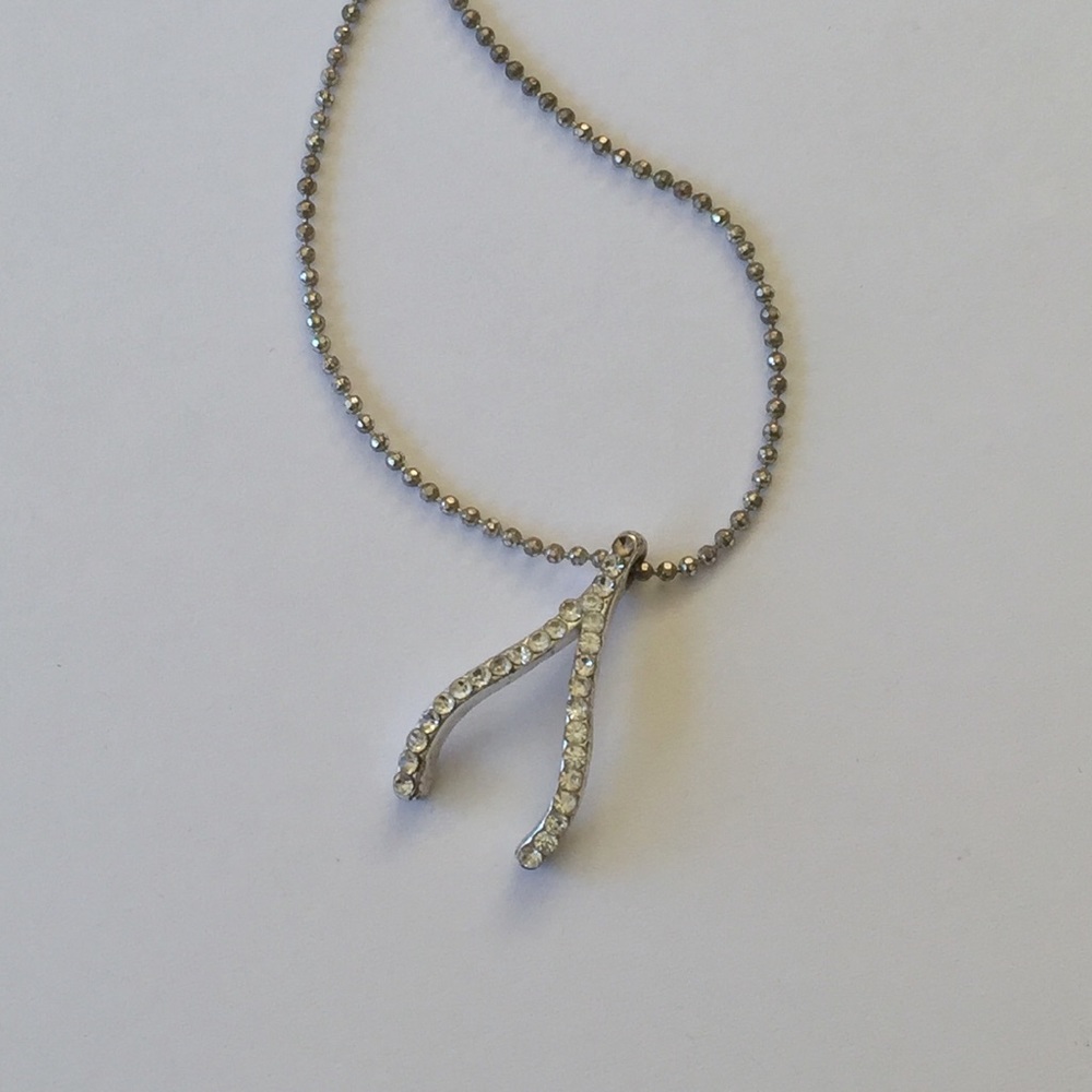 Wishbone Rhinestone Necklace! - Picture 2 of 4