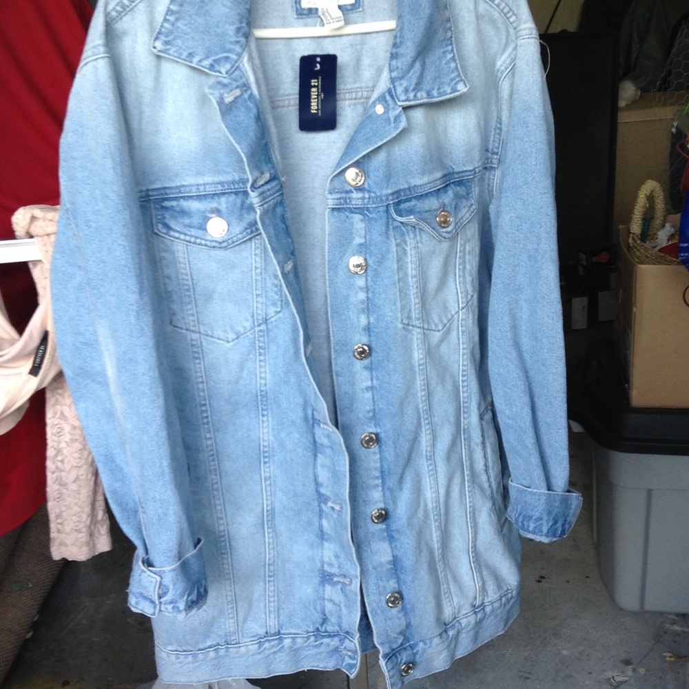 Oversized festival denim jacket