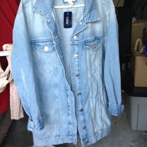 Oversized festival denim jacket