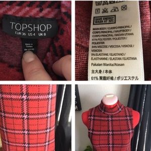 Top shop plaid dress