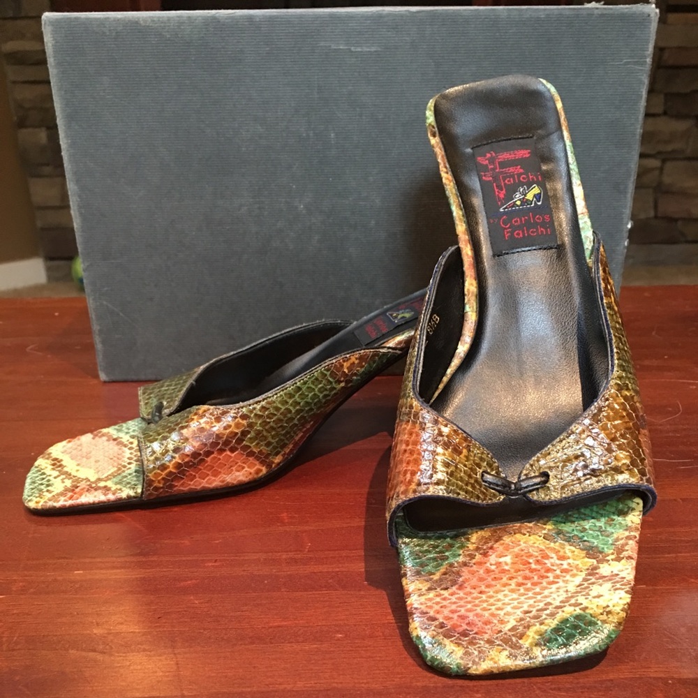 Carlos Falchi Slide Sandals 8.5B GUC
