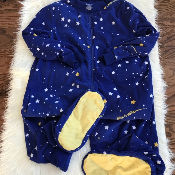 Nick & Nora Other - Nick and Nora footed pajamas -starry night
