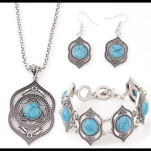 3 piece set, necklace, earrings and bracelet