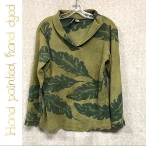 WinterSun Cowl/VNeck Wearable Art Top size M