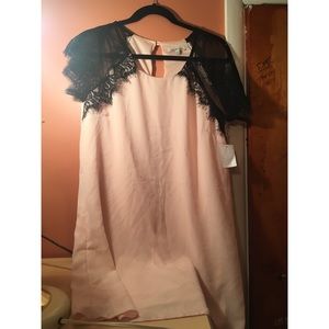 Lace and silk dress