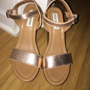 Steve Madden rose gold wedge