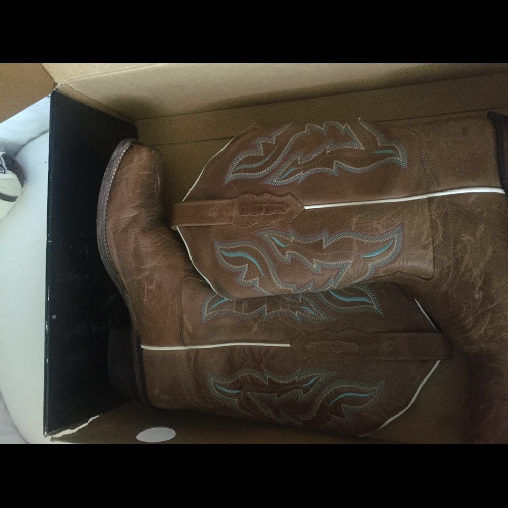 Genuine leather cowboy boots