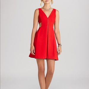 BCBGeneration Red Cut Out Skater Dress