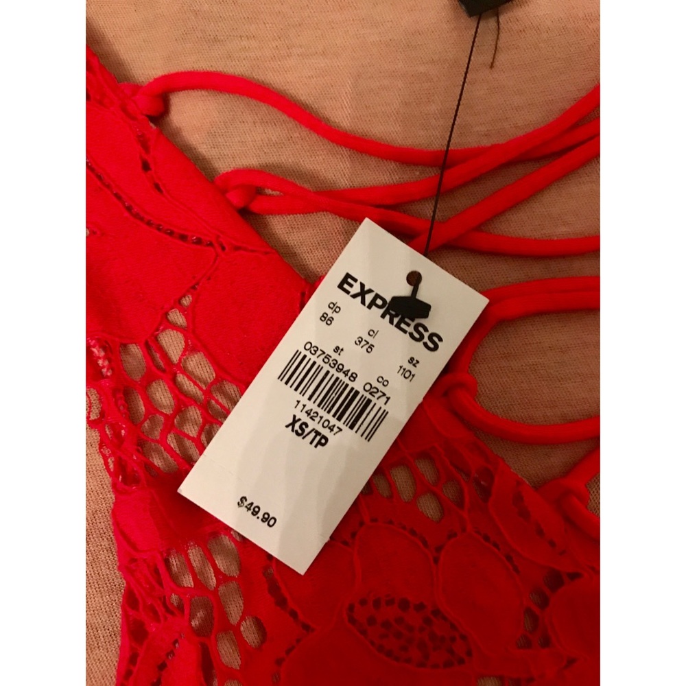 STUNNING Red Lace Top From Express ❤️😍 - Picture 2 of 4