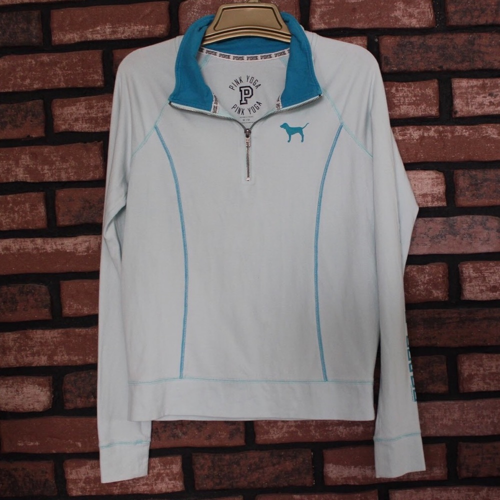VS PINK HALF-ZIP PULLOVER YOGA JACKET