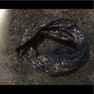 Navy and Gold Scarf