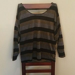 BeBe Slouchy Shoulder Cut Out Top