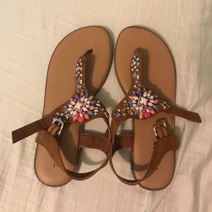 Torrid t strap sandals