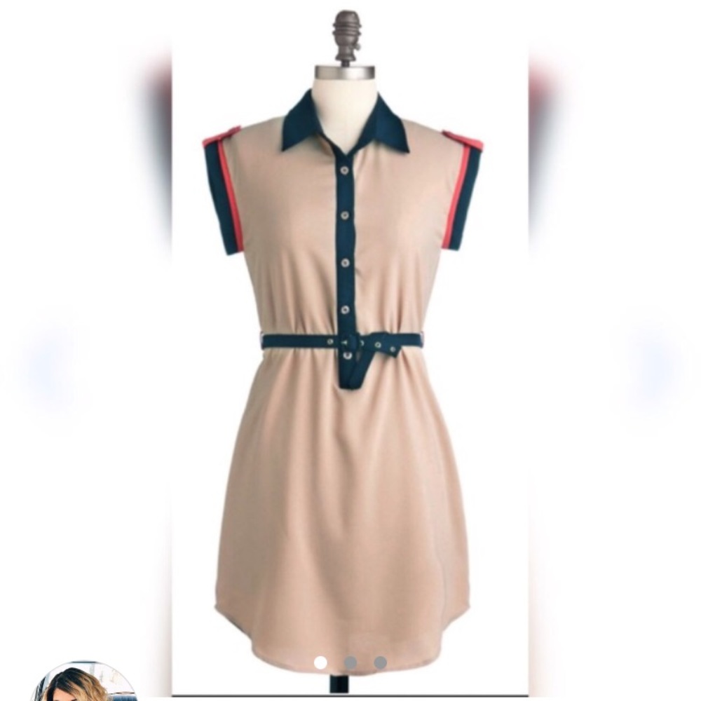 Champagne belt dress