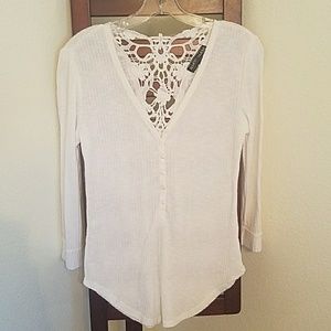 Almost Famous White Quarter Sleeve Shirt