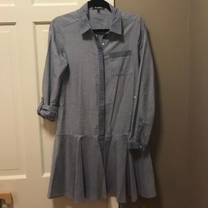 Chambray & stripped fit & flare dress Sam Edelman