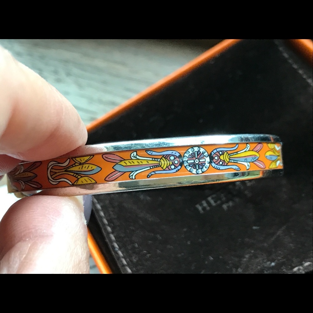 Hermès thin enamel bracelet