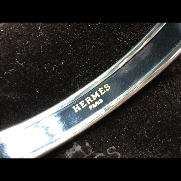 Hermès thin enamel bracelet