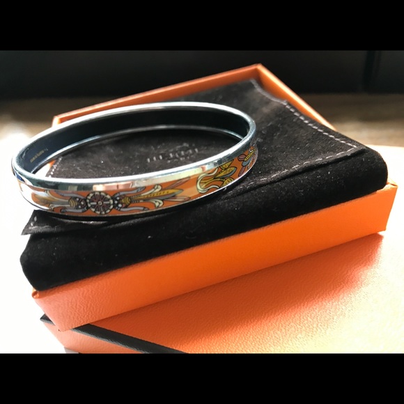 Hermès thin enamel bracelet