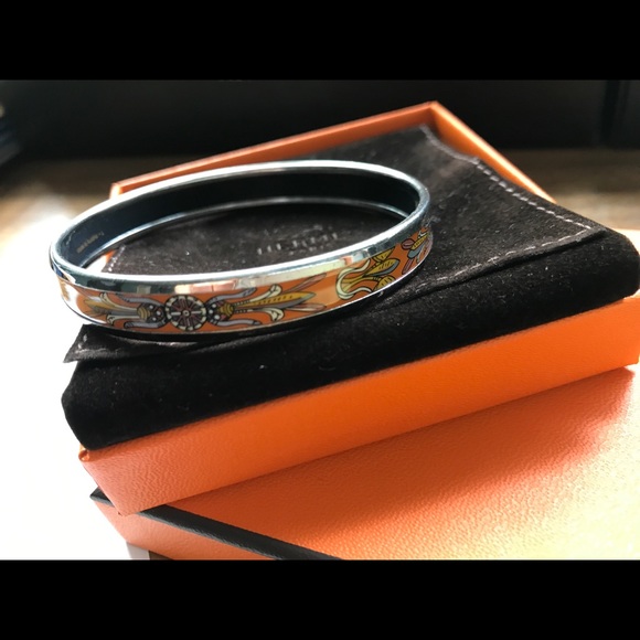 Hermès thin enamel bracelet