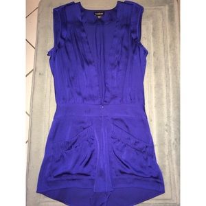Silk deep V plunge romper