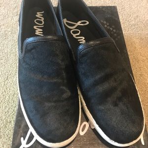 Black slip on sneakers