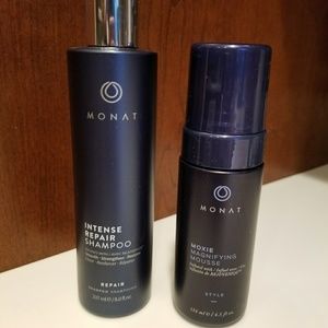 MONAT intense repair shampoo and styling mousse