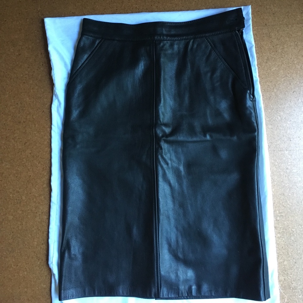 Excellent Vintage Leather Pencil Skirt Sz 2-4